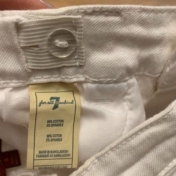 NWOT Seven for all Mankind White Kids Jeans Size 4 Adjustable button waist - Picture 7 of 8